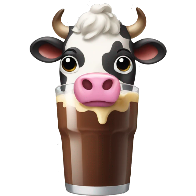 cow drinking grimace shake emoji