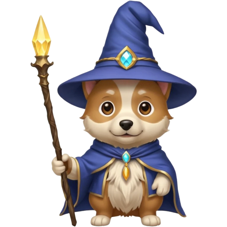 Dog wizard emoji