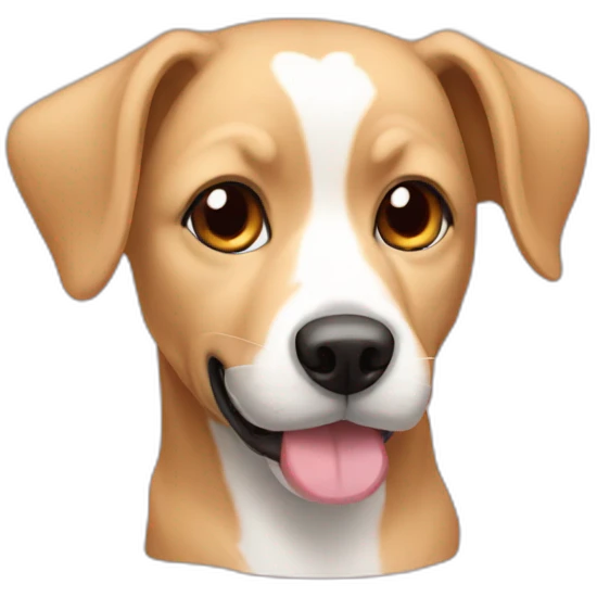 Chien rose emoji
