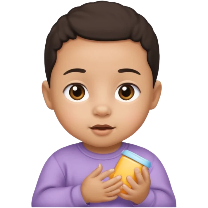 Indiozinho bebê meio branco emoji