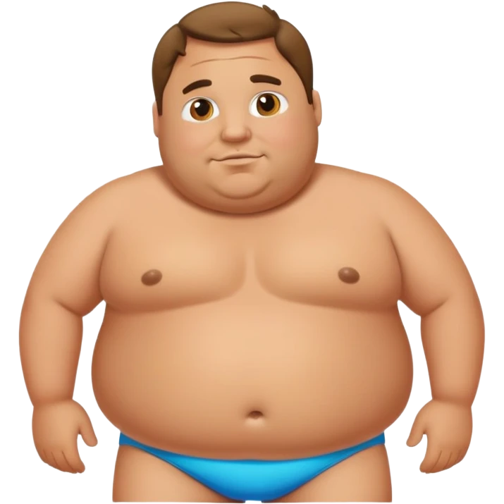 fat guy in bathing suit emoji