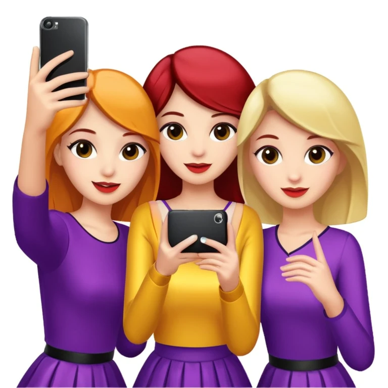 girls taking selfie in club emoji