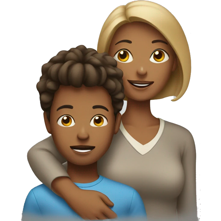 Mom with son emoji