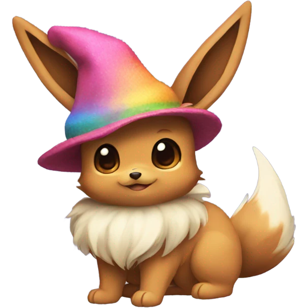  Eevee with hat emoji