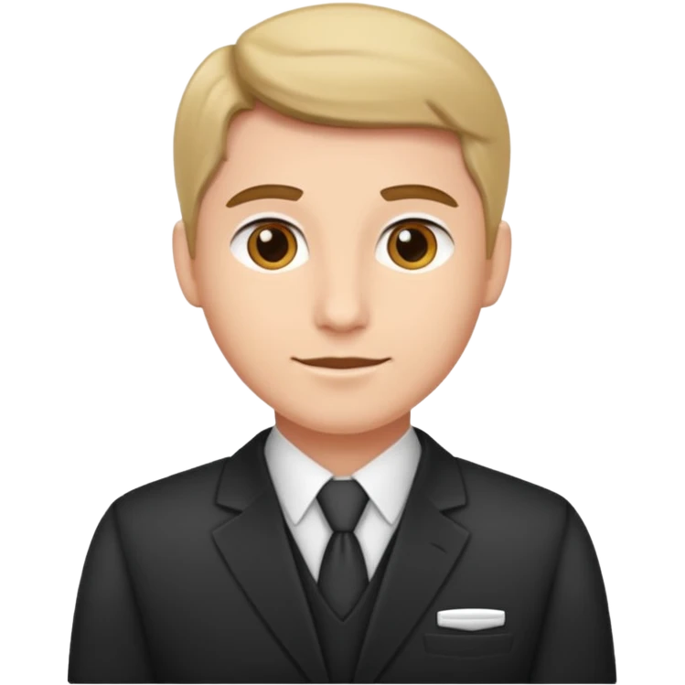Je veux un réceptionniste d"hotel élégant masculin emoji