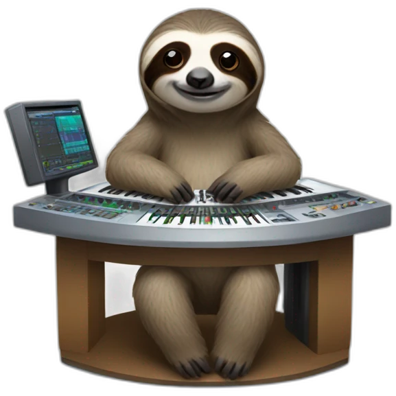 mixing engineer sloth emoji