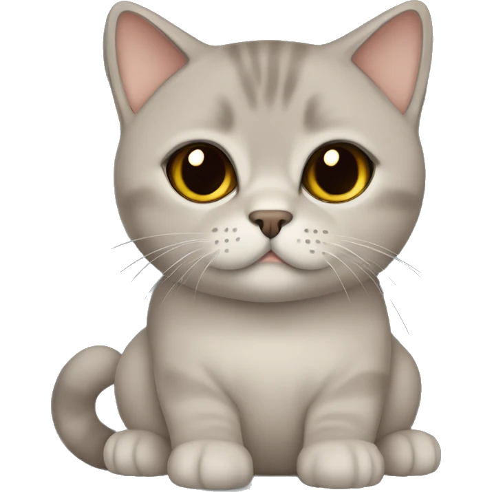 british shorthair in brown with Brown eyes sitting  emoji