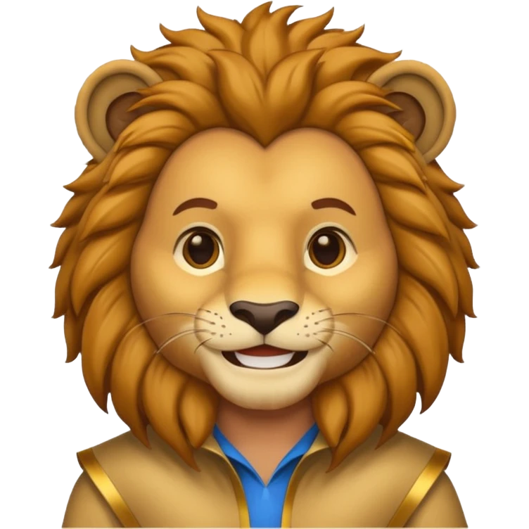 man in lion  costume  emoji