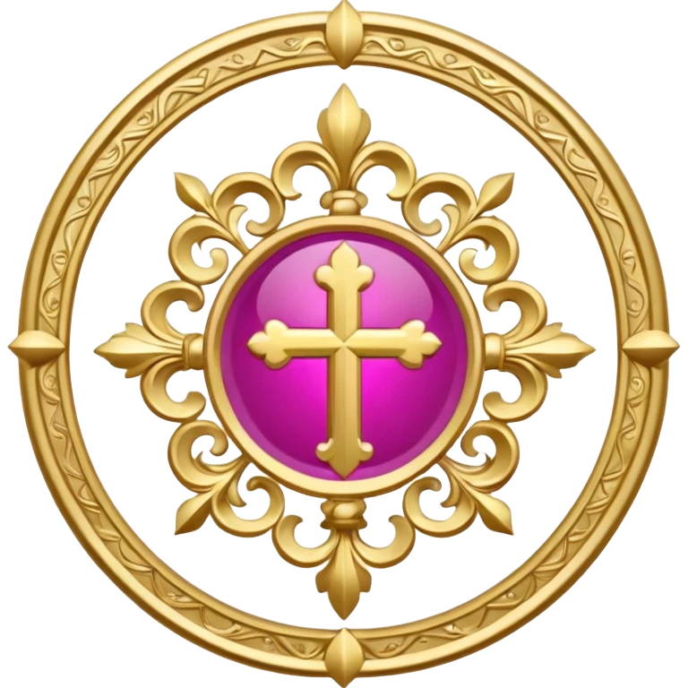 ave maria's emblem with a touch OF MAJENTA emoji