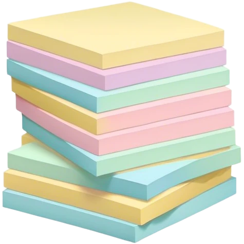 pastel sticky notes emoji