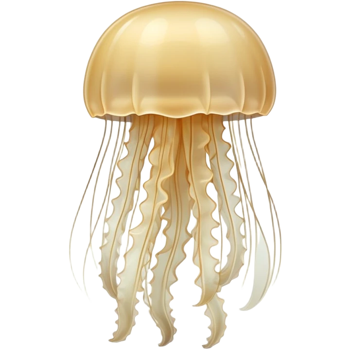 pale cream colored jellyfish with gentle bell-shaped body emoji