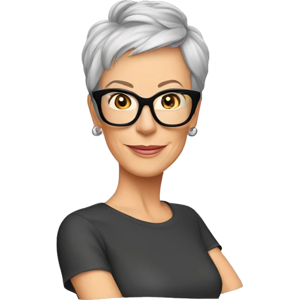 jamie lee curtis cartoon wearing tee emoji
