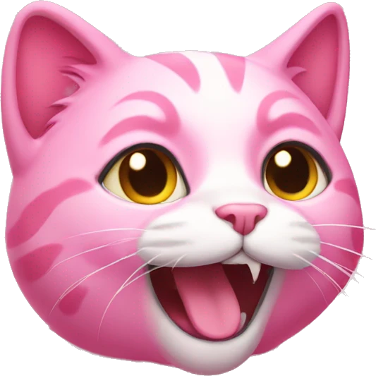 Pink cat  emoji