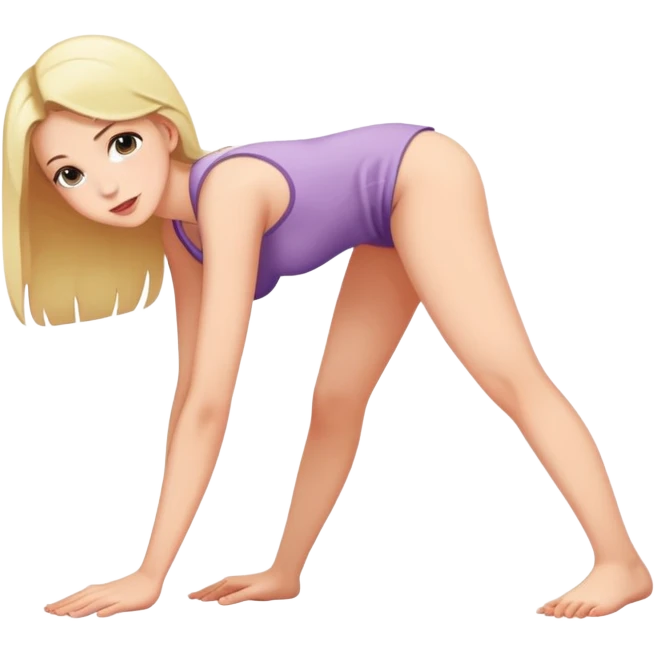 Девушка стоящая раком  emoji