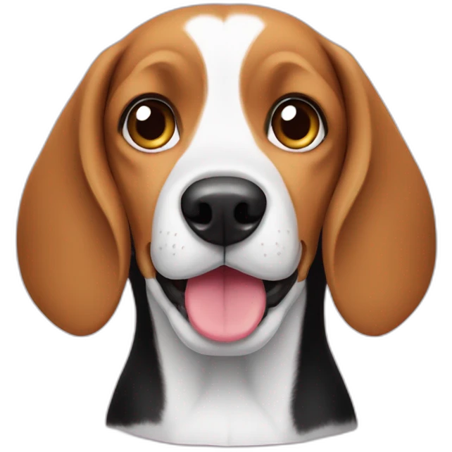 beagle with hearts as eyes emoji