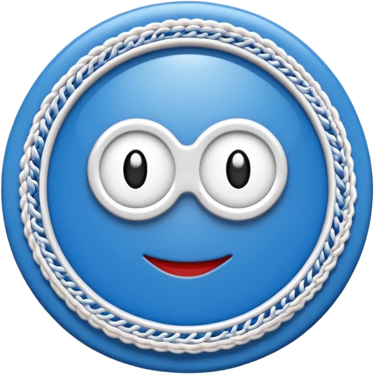 badge bleu avec un juste a l'intérieur comme le badge whatsapp emoji