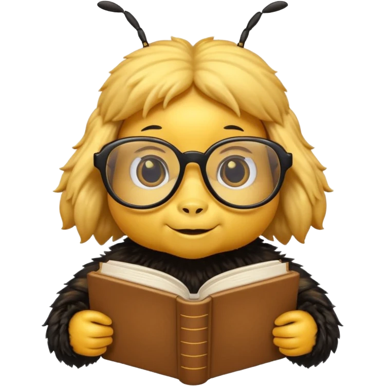 bee with professor emoji
