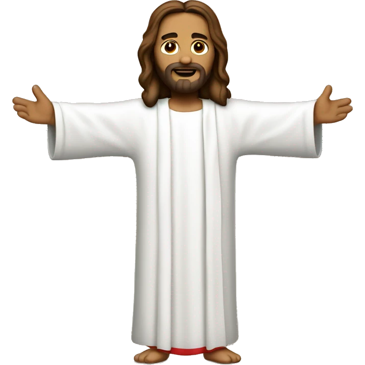 Jesus with a red jersey  emoji