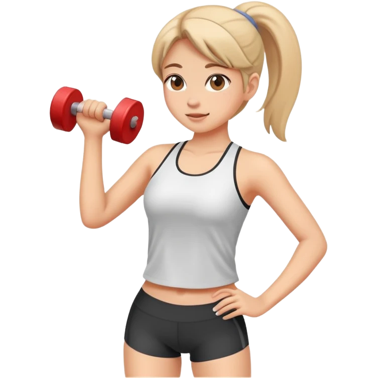 girl doing exercise emoji