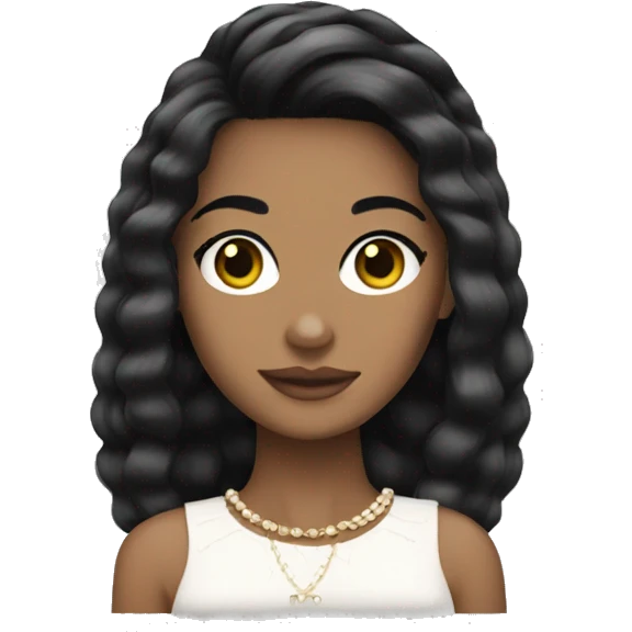 Black hair girl Chanel  emoji