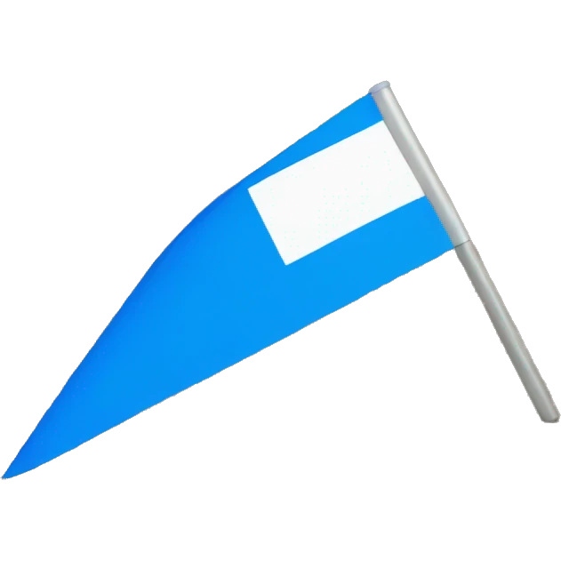 blue triangular flag posted to the ground emoji