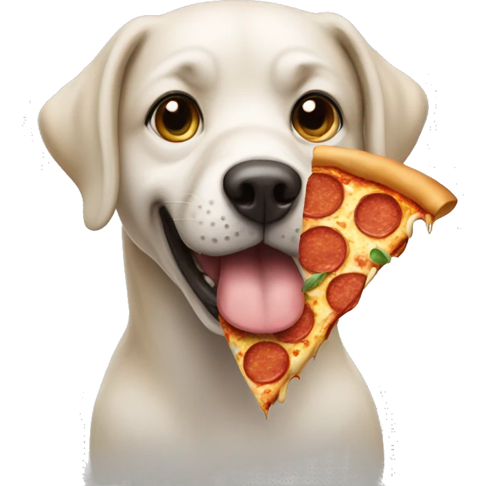 dog with pizza in its mouth emoji