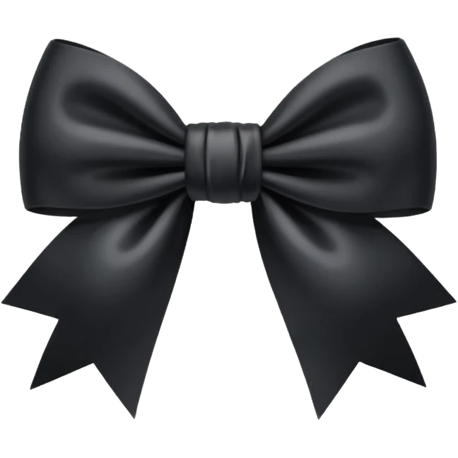 Black and silky cute astehtic bow emoji