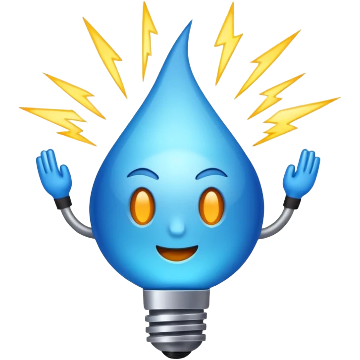 genera un razo de electricida azul emoji