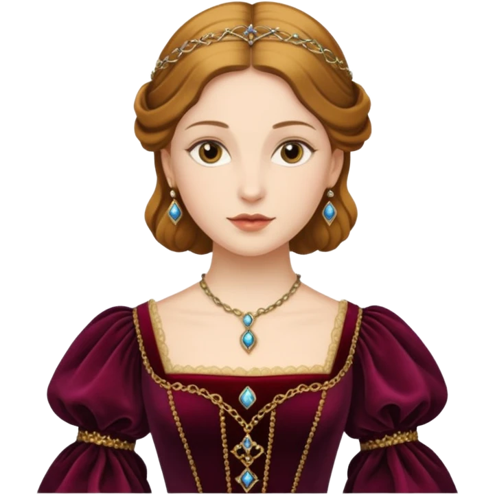  portrait of a Renaissance woman emoji