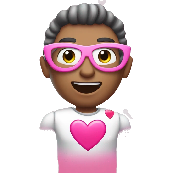 a power beam full of love and hearts very pink and powerful emoji