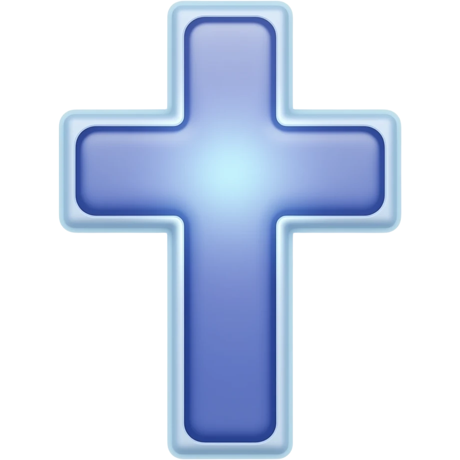 Periwinkle christian cross that blinks emoji