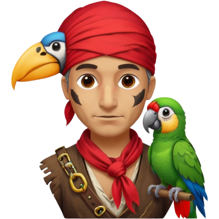 pirate and parrot emoji