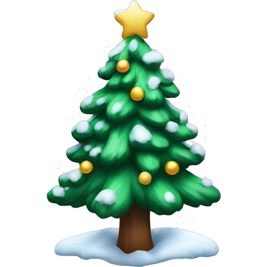 Christmas tree with snow on it  emoji