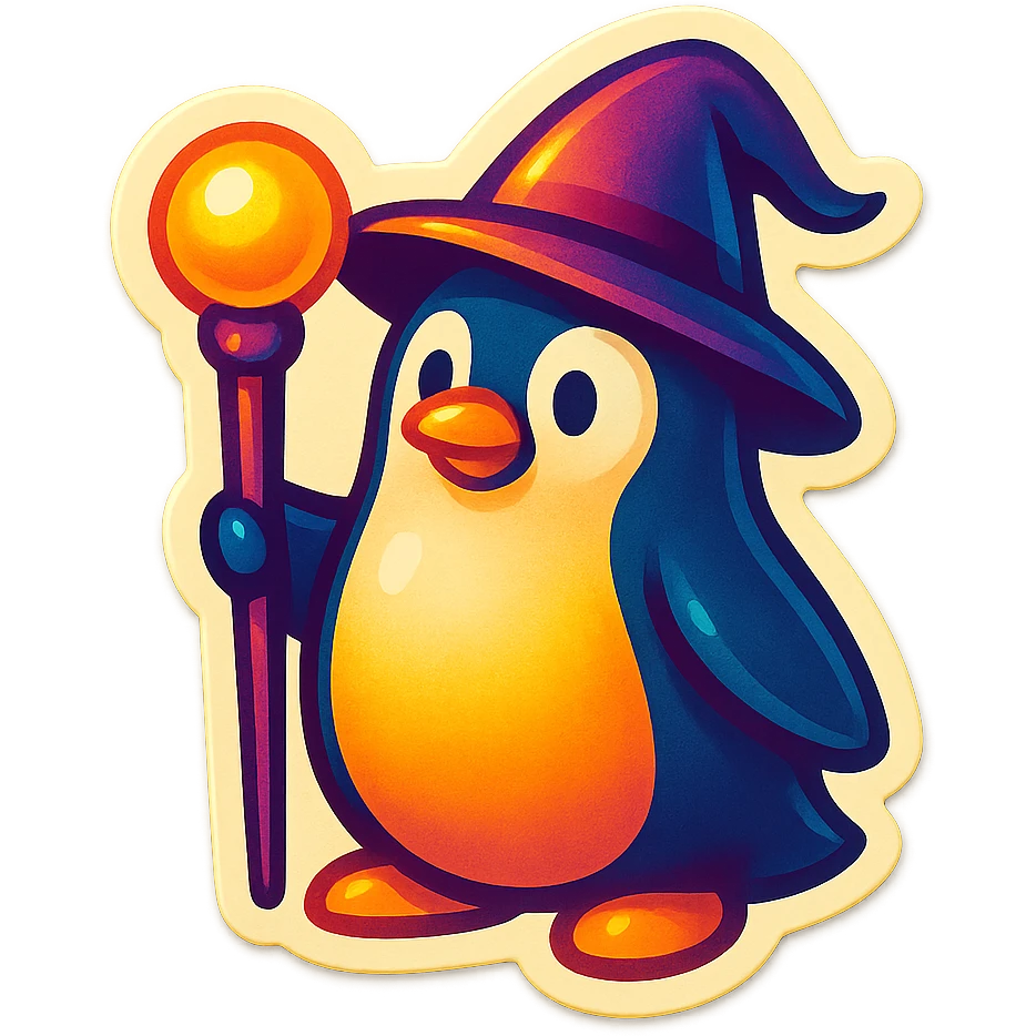 Penguin Wizard emoji