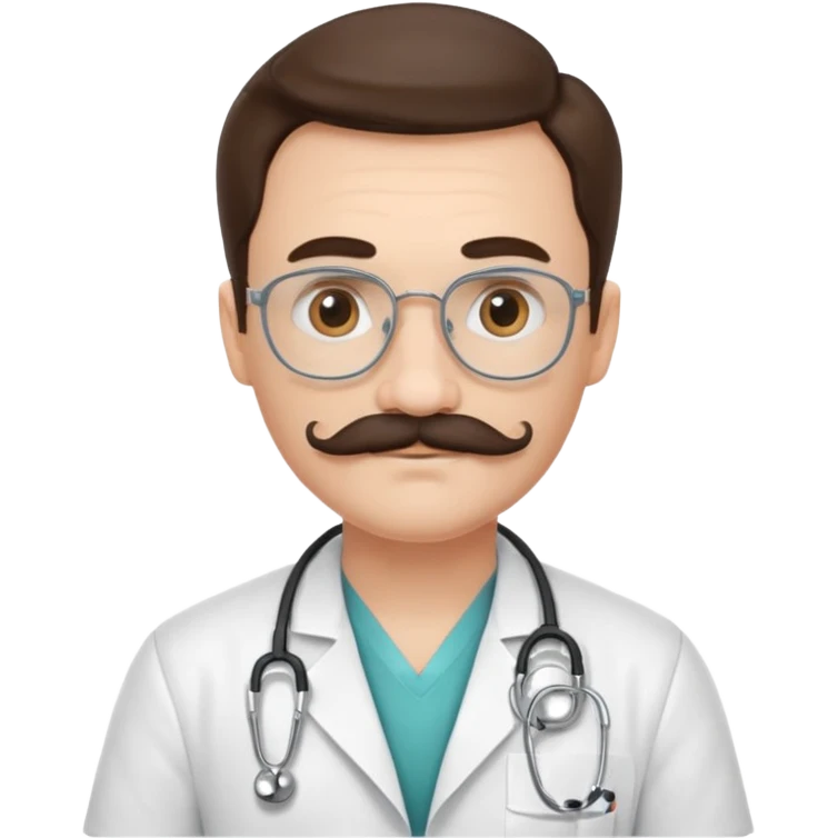 doctor with  mustaches style  emoji