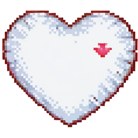 classic red heart pixel art emoji