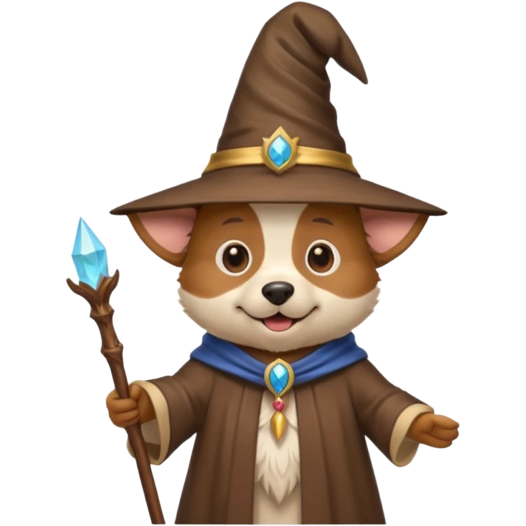 Dog wizard emoji