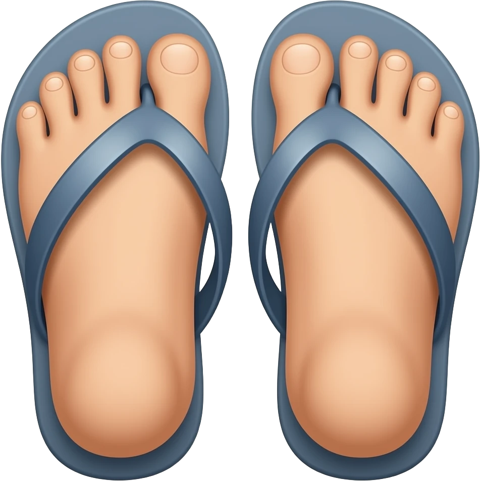 Old man feet in flipflops emoji