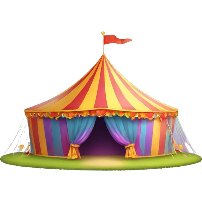 rainbow circus tent emoji