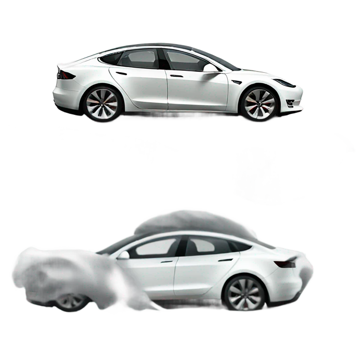 White Tesla car emoji