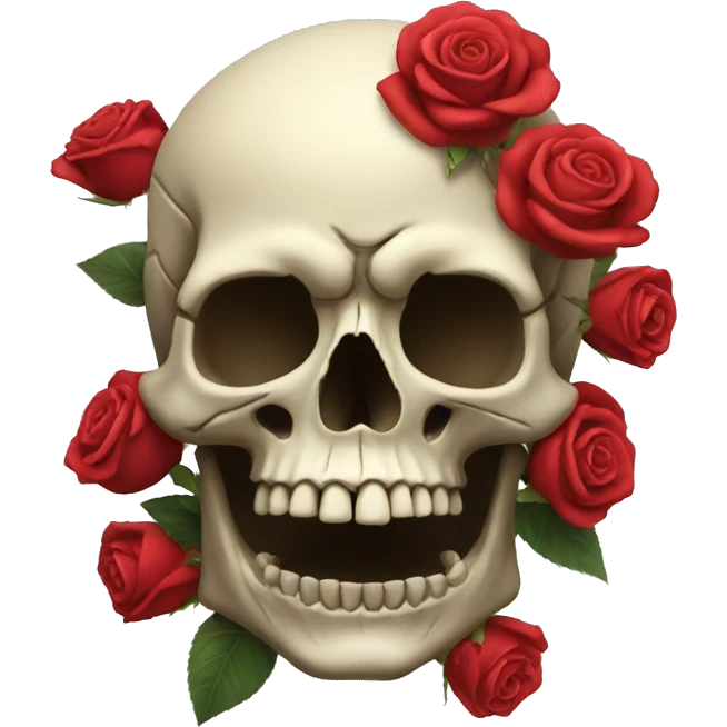 skull with roses emoji