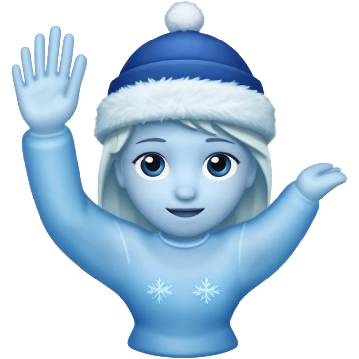 hat tip emoji, with a frozen hand emoji