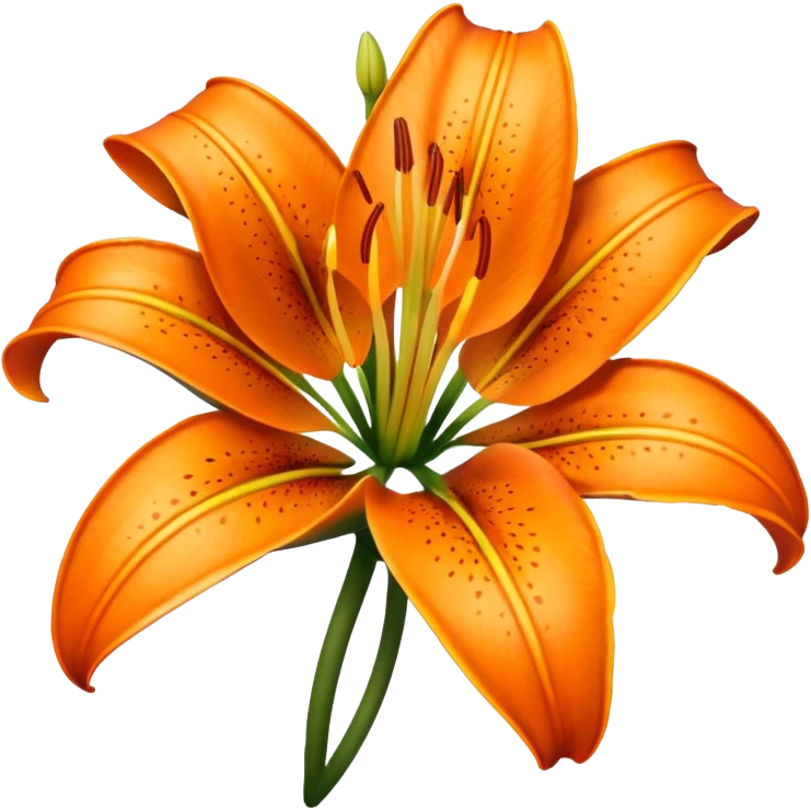 Orange Lily flower emoji