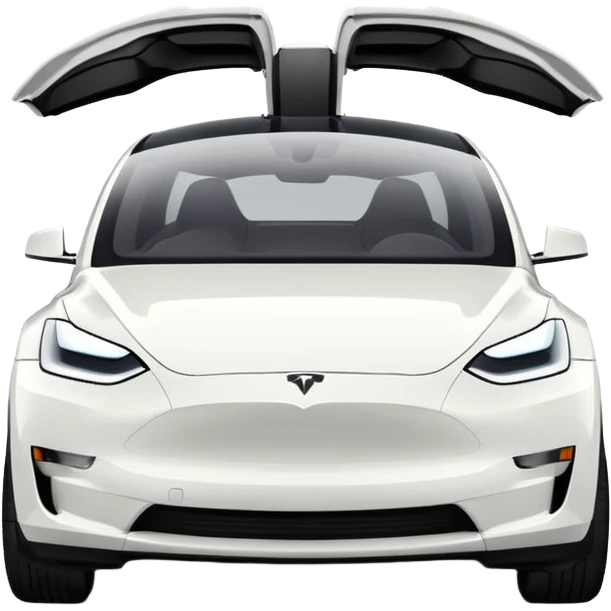 White model Y tesla car  emoji