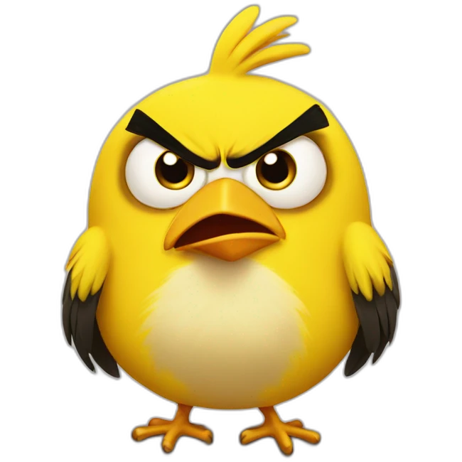 yellow angry bird emoji