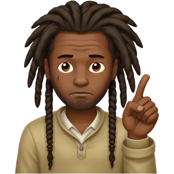 Thumbs down black skinned guys with dreads with his thumbs pointing down emoji