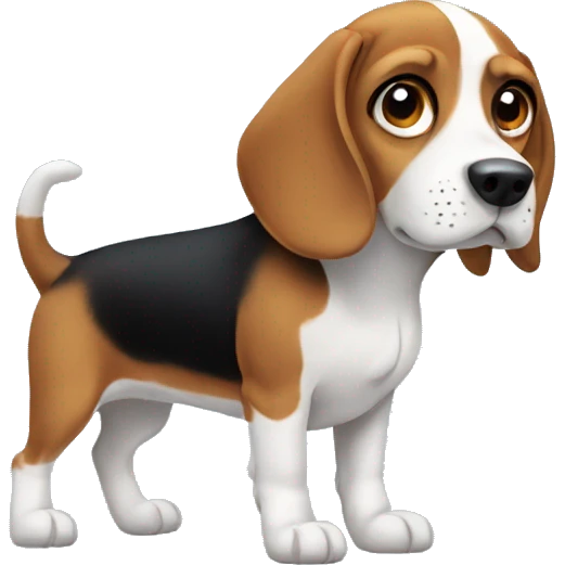Beagle with big brown eyes  emoji