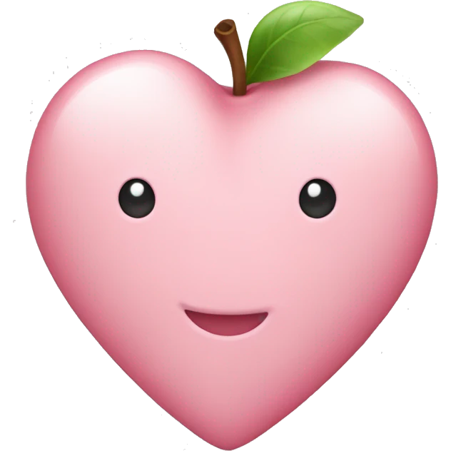 Light pink heart apple emoji emoji