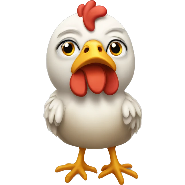 Chicken with no feathers  emoji