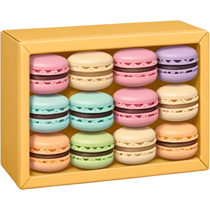 a box of single line of macaron



















 emoji